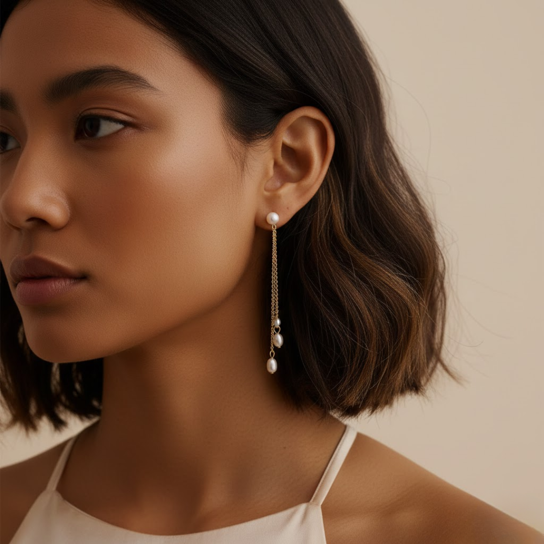 Tres Perlina Drop Earrings