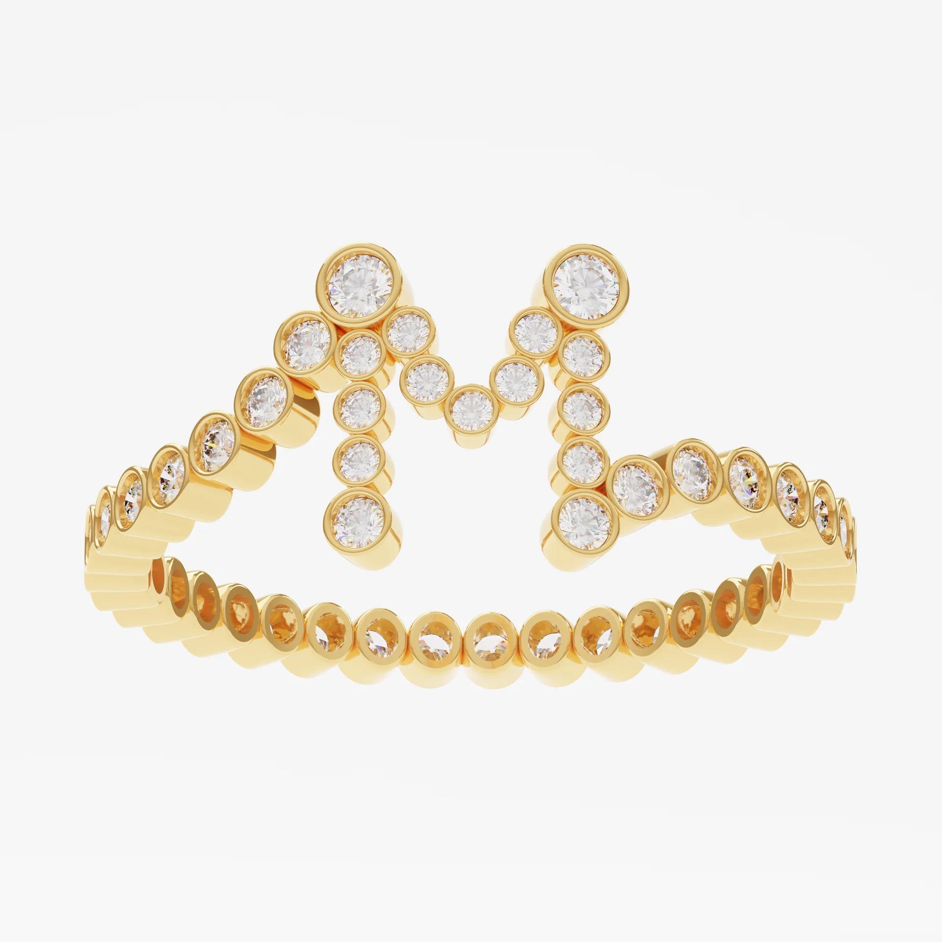 Personalized Pavé Initial Ring (Pre-order ships within 3-4 weeks)