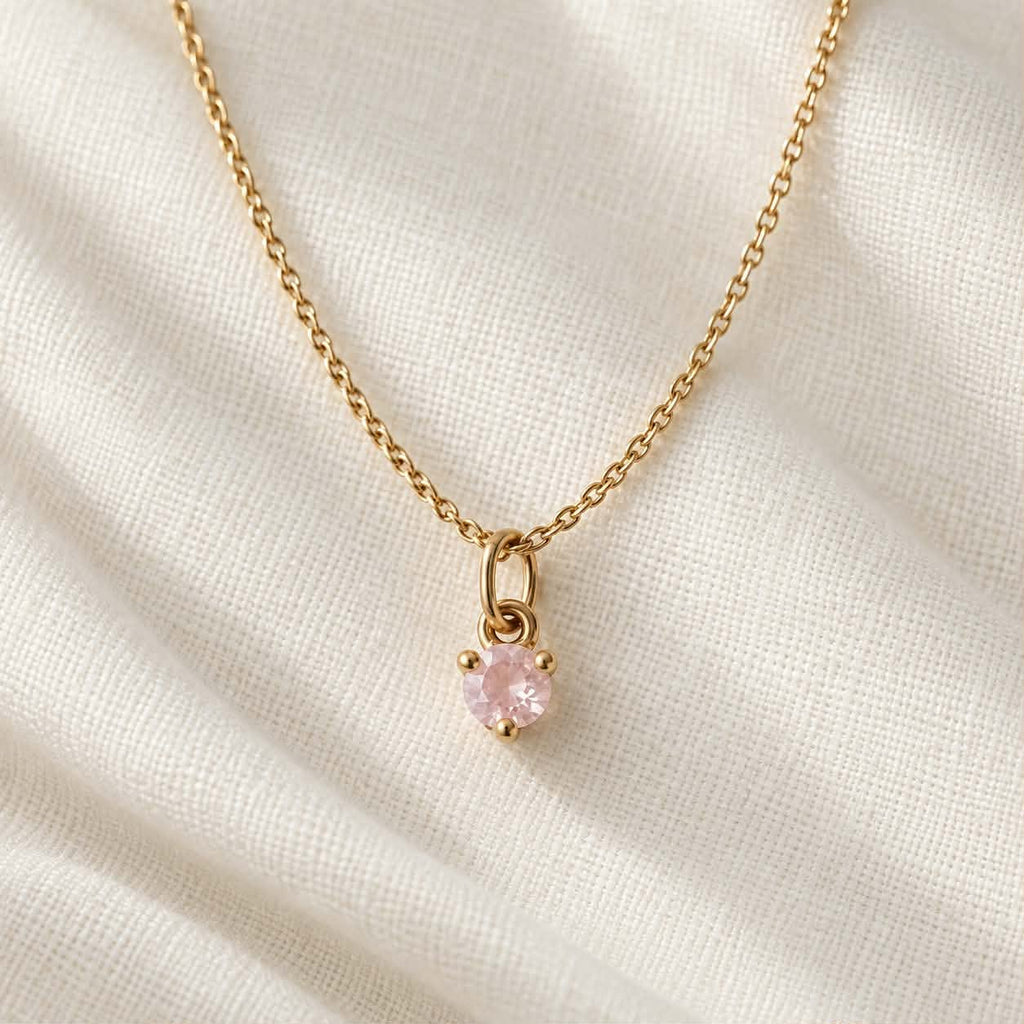 Amore (love) Necklace - Rose Quartz