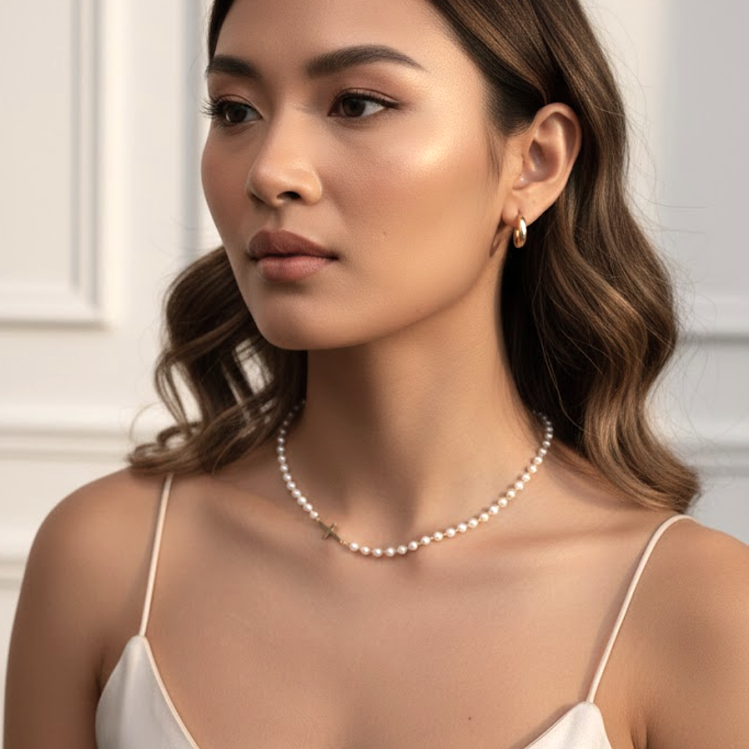 Celeste Pearl of Faith Necklace