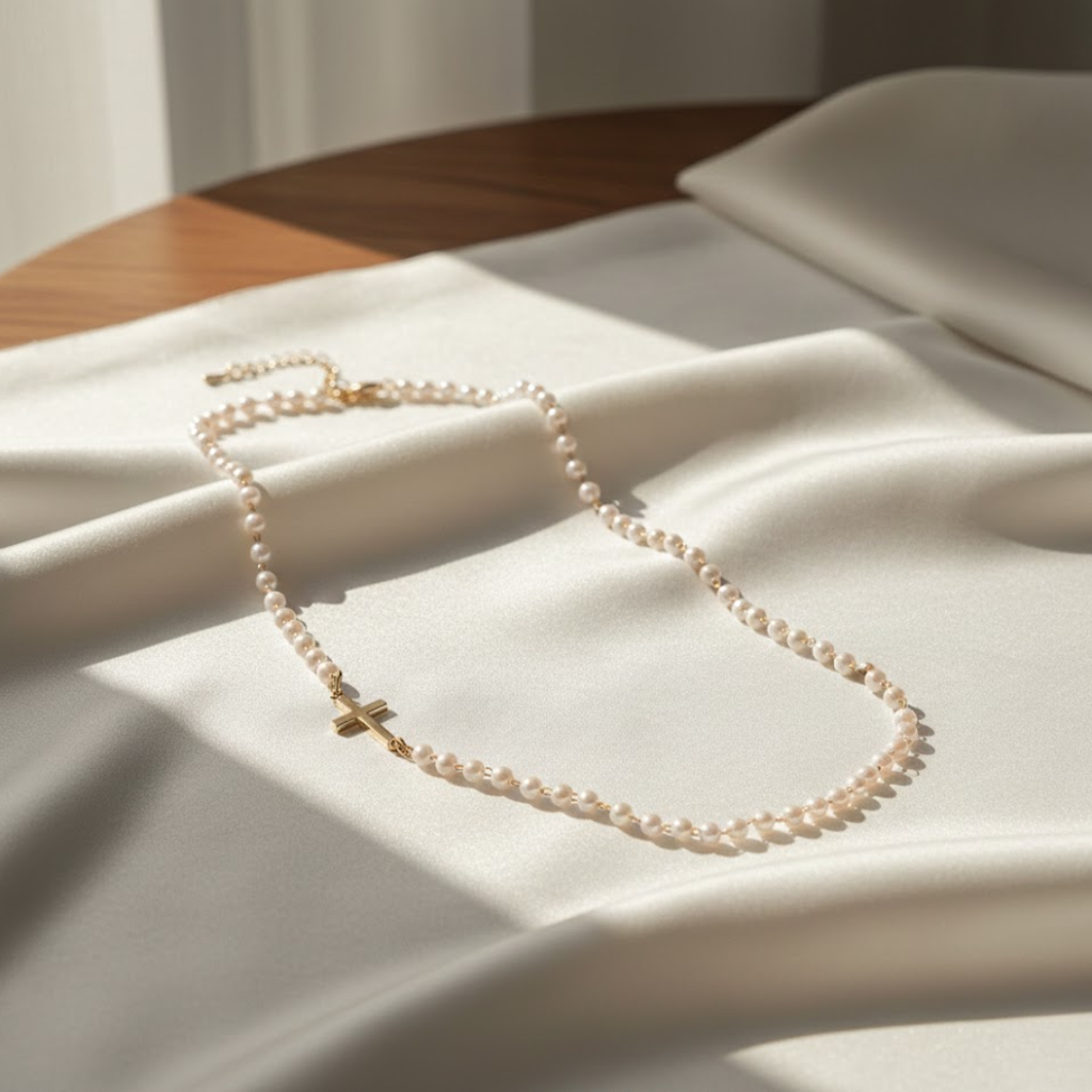 Celeste Pearl of Faith Necklace