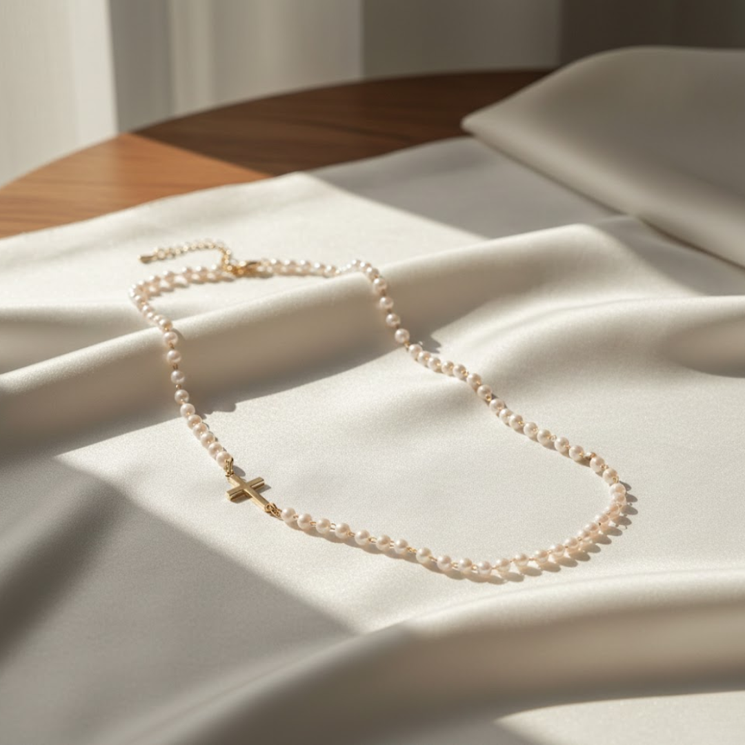 Celeste Pearl of Faith Necklace