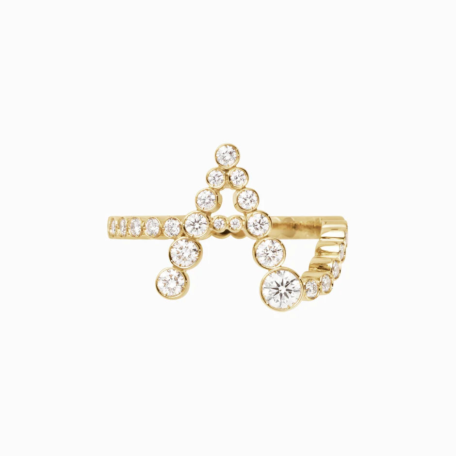 Personalized Pavé Initial Ring (Pre-order ships within 3-4 weeks)