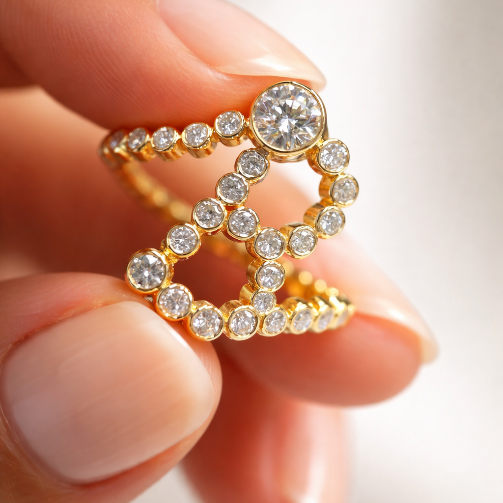 Personalized Pavé Initial Ring (Pre-order ships within 3-4 weeks)