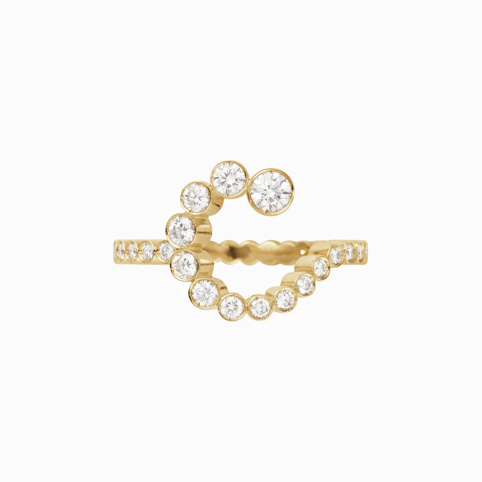 Personalized Pavé Initial Ring (Pre-order ships within 3-4 weeks)