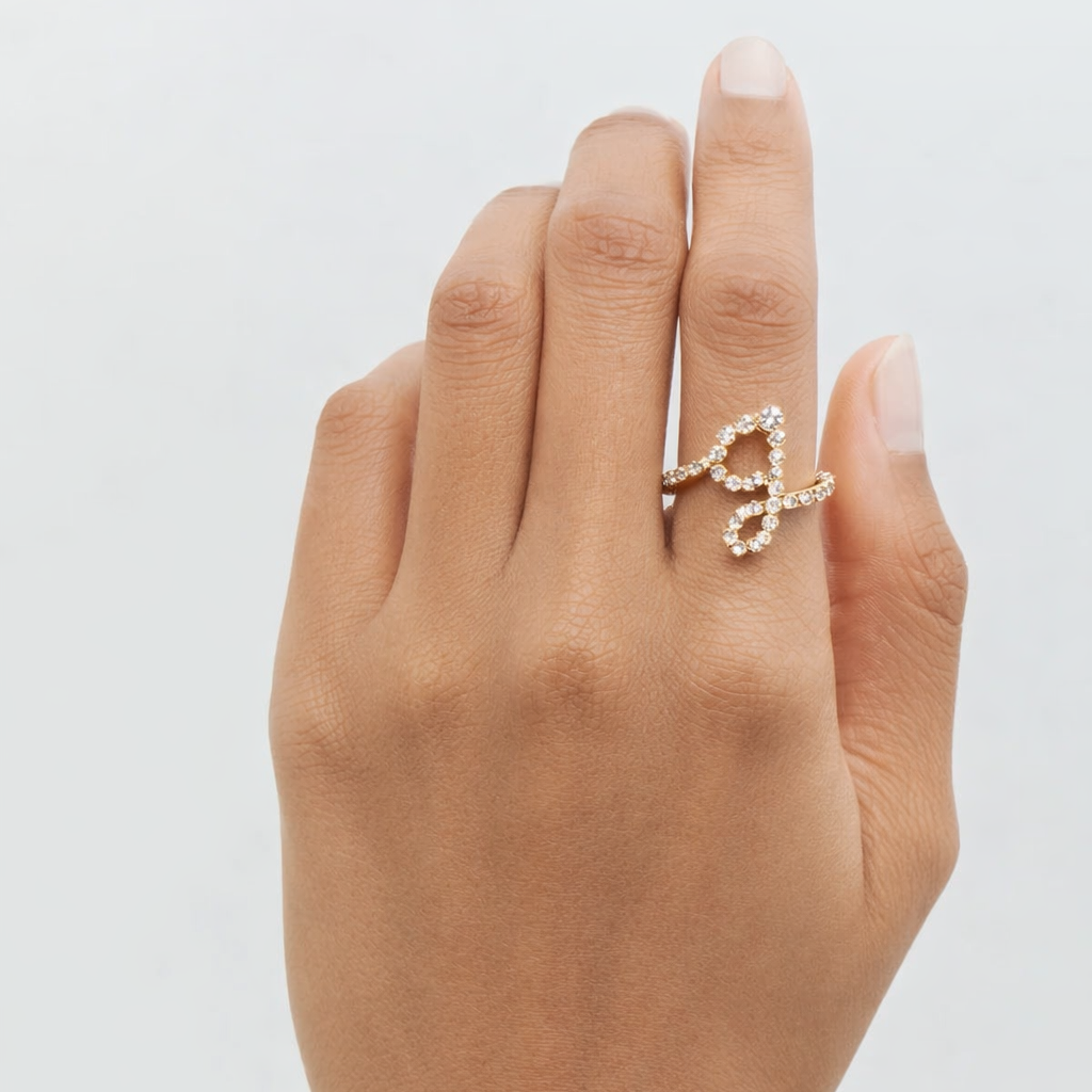 Personalized Pavé Initial Ring (Pre-order ships within 3-4 weeks)