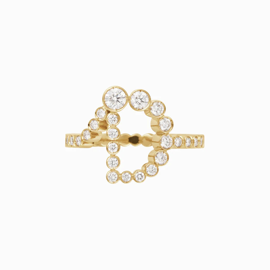 Personalized Pavé Initial Ring (Pre-order ships within 3-4 weeks)