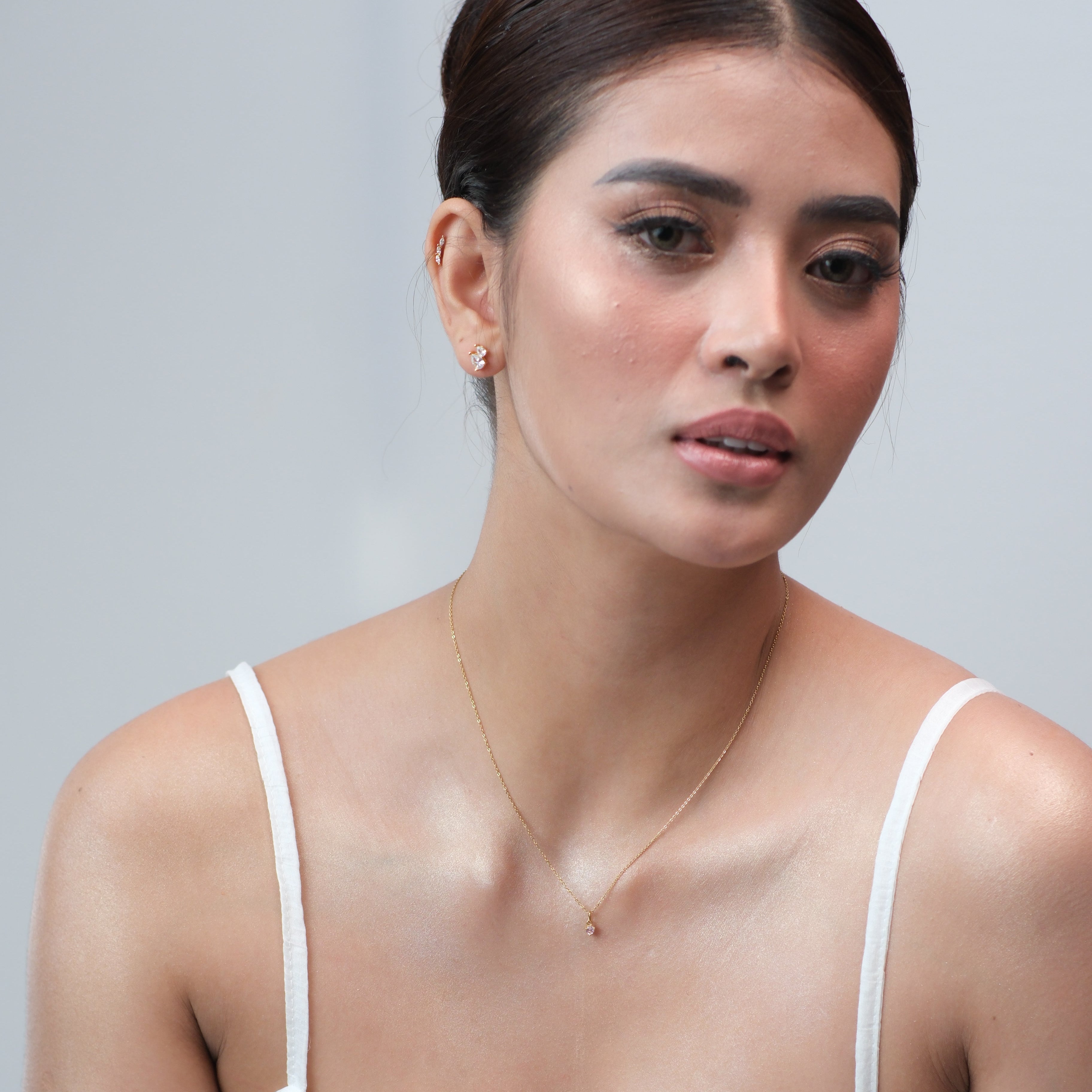 Amore (love) Necklace - Rose Quartz