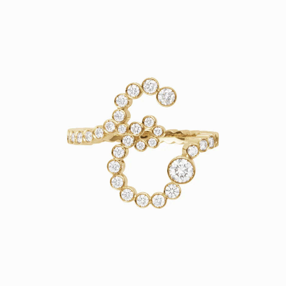 Personalized Pavé Initial Ring (Pre-order ships within 3-4 weeks)