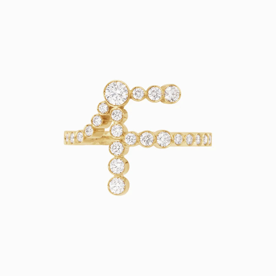 Personalized Pavé Initial Ring (Pre-order ships within 3-4 weeks)
