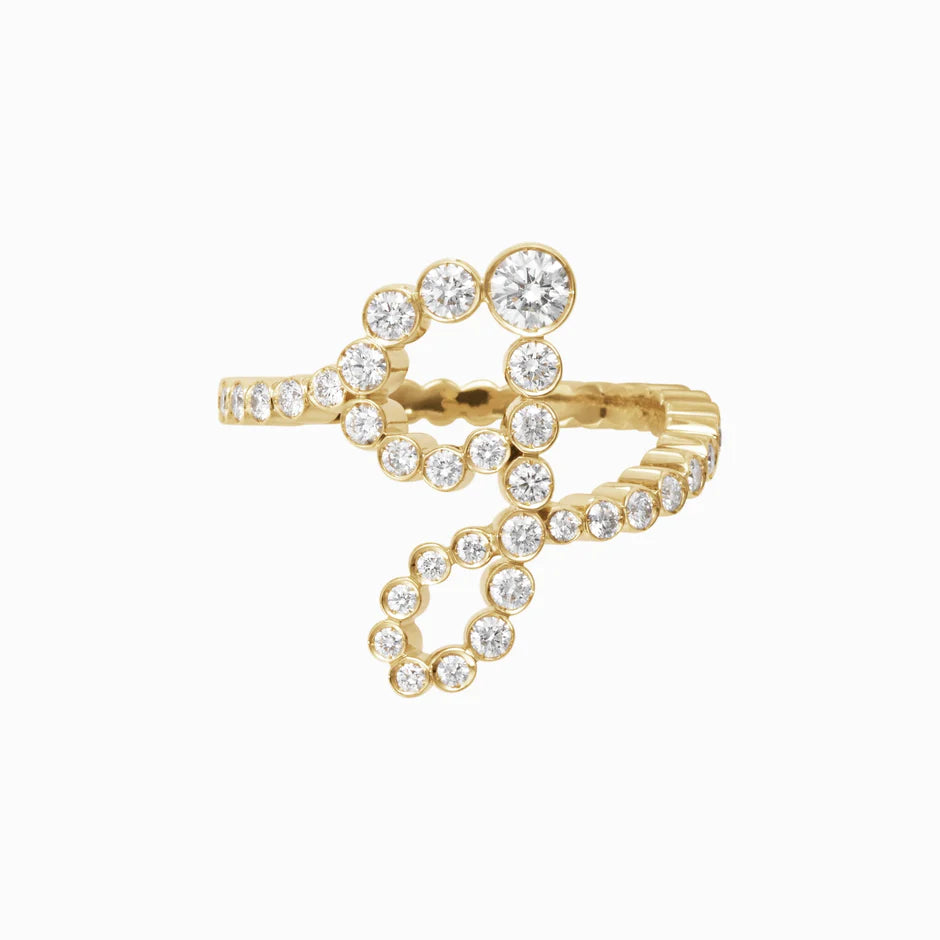 Personalized Pavé Initial Ring (Pre-order ships within 3-4 weeks)
