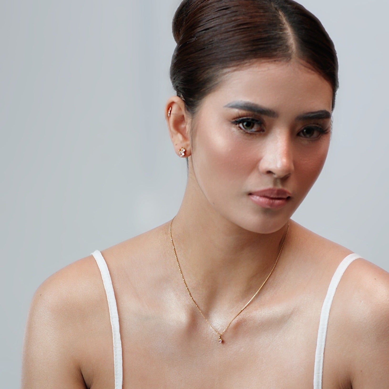 Amore (love) Necklace - Rose Quartz