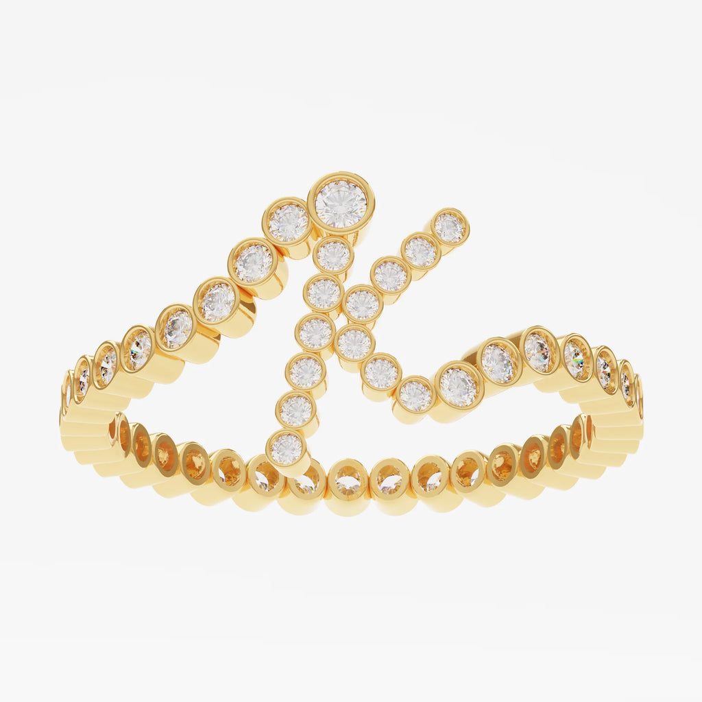 Personalized Pavé Initial Ring (Pre-order ships within 3-4 weeks)