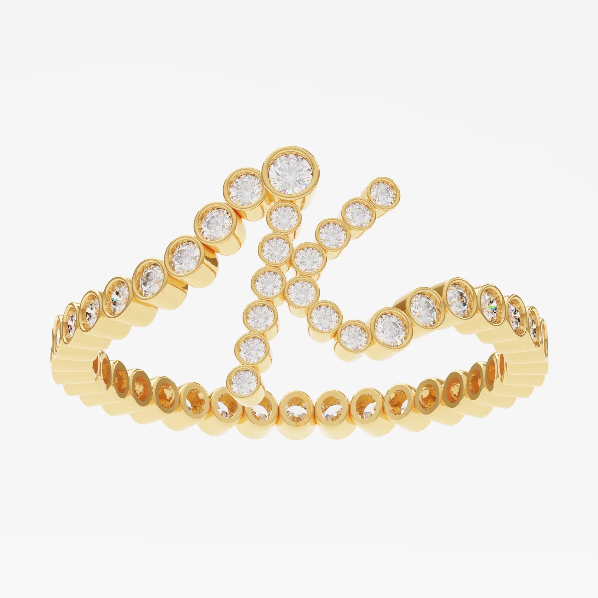 Personalized Pavé Initial Ring (Pre-order ships within 3-4 weeks)