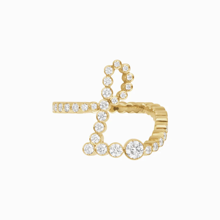 Personalized Pavé Initial Ring (Pre-order ships within 3-4 weeks)