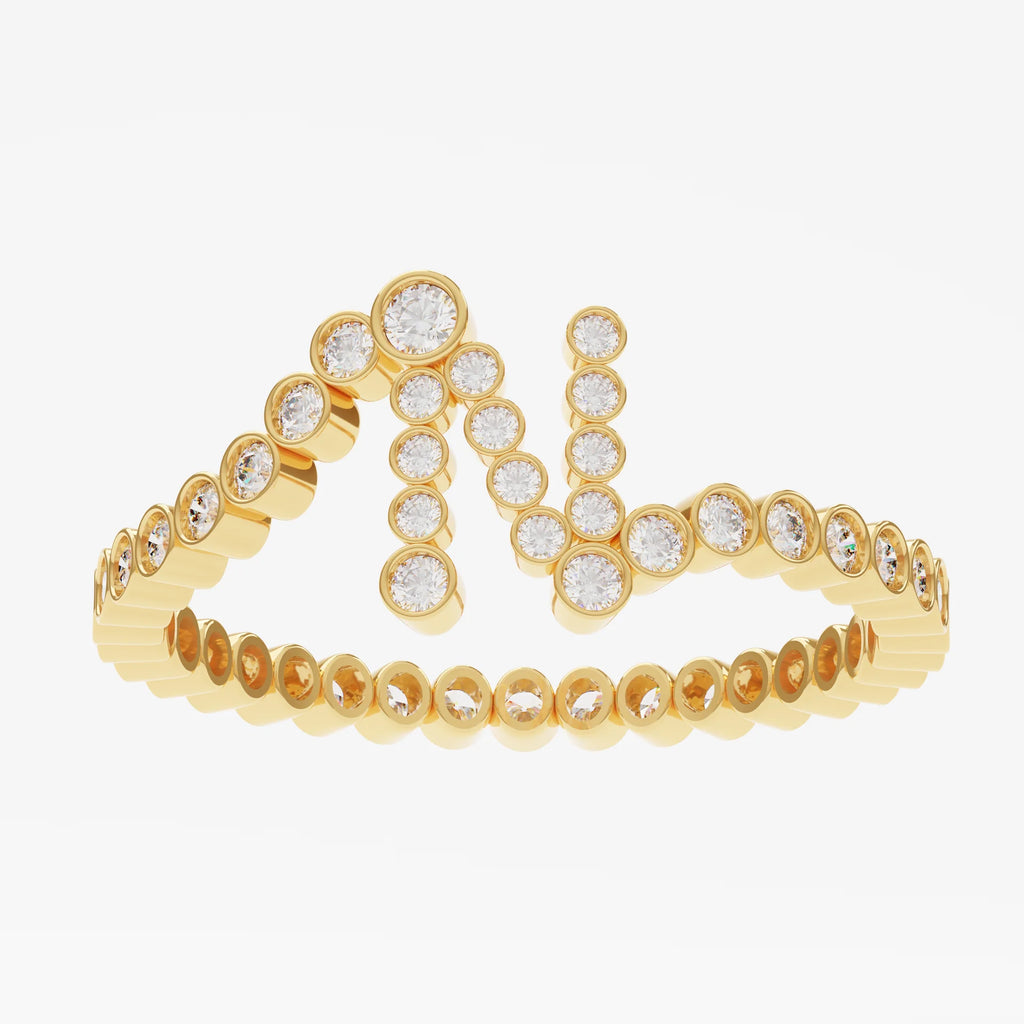 Personalized Pavé Initial Ring (Pre-order ships within 3-4 weeks)