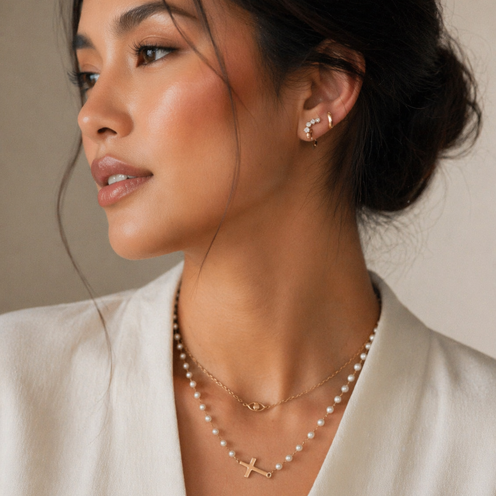 Celeste Pearl of Faith Necklace