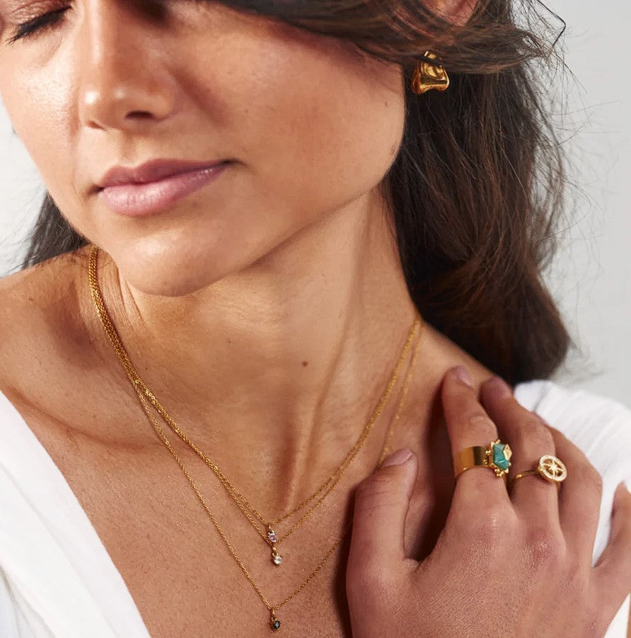 Amore (love) Necklace - Rose Quartz