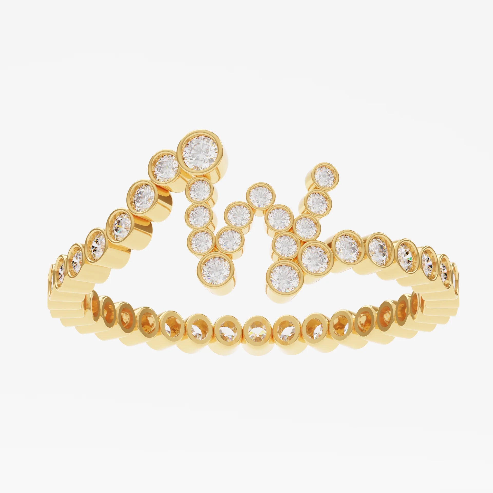 Personalized Pavé Initial Ring (Pre-order ships within 3-4 weeks)
