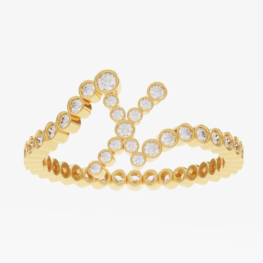 Personalized Pavé Initial Ring (Pre-order ships within 3-4 weeks)