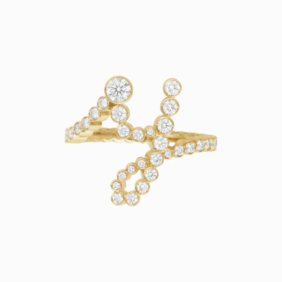 Personalized Pavé Initial Ring (Pre-order ships within 3-4 weeks)