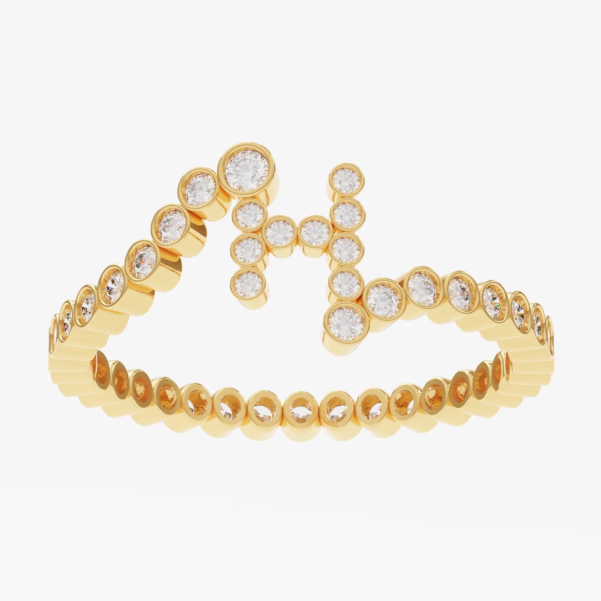 Personalized Pavé Initial Ring (Pre-order ships within 3-4 weeks)