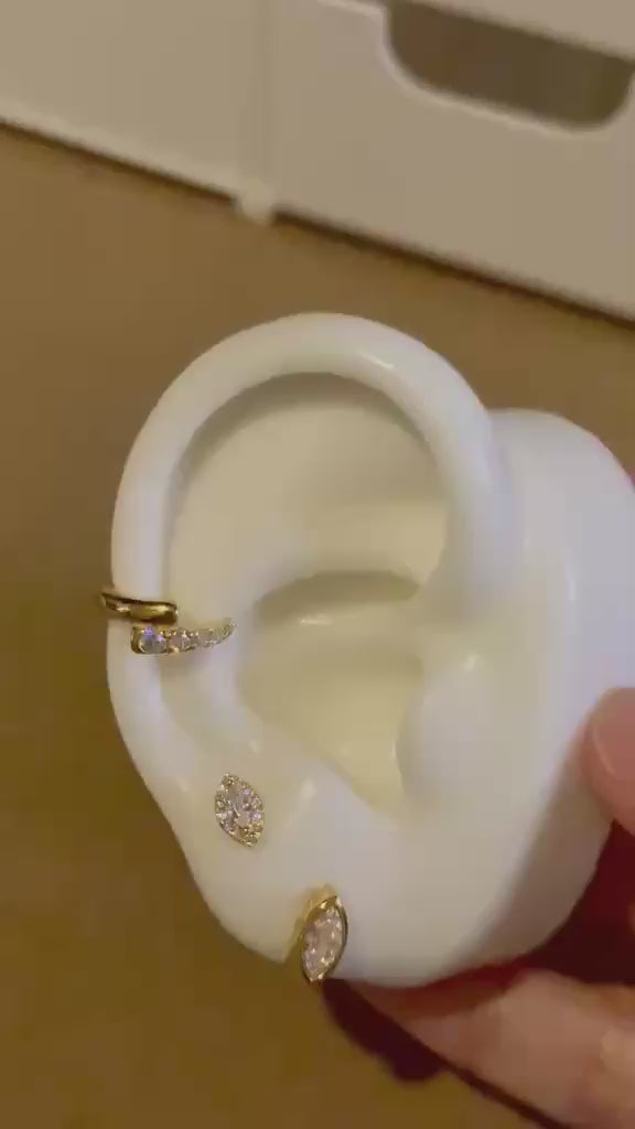 Isla Full Pave Diamond Earrings