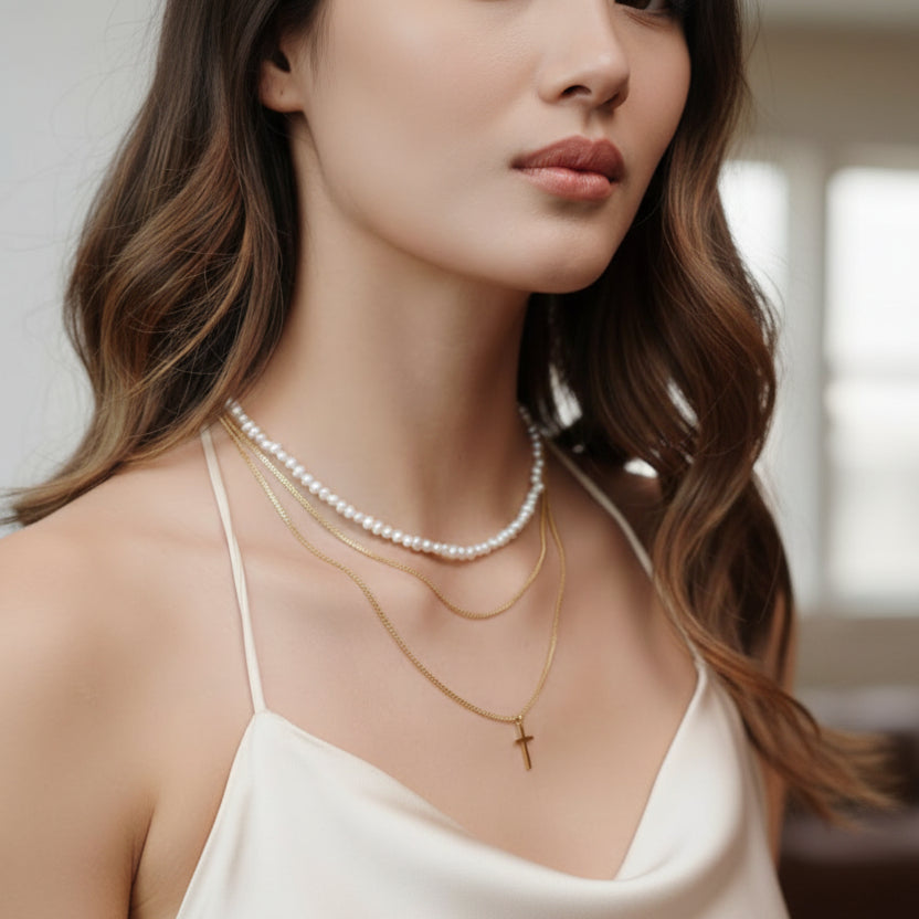 Lila Baroque Pearl Choker
