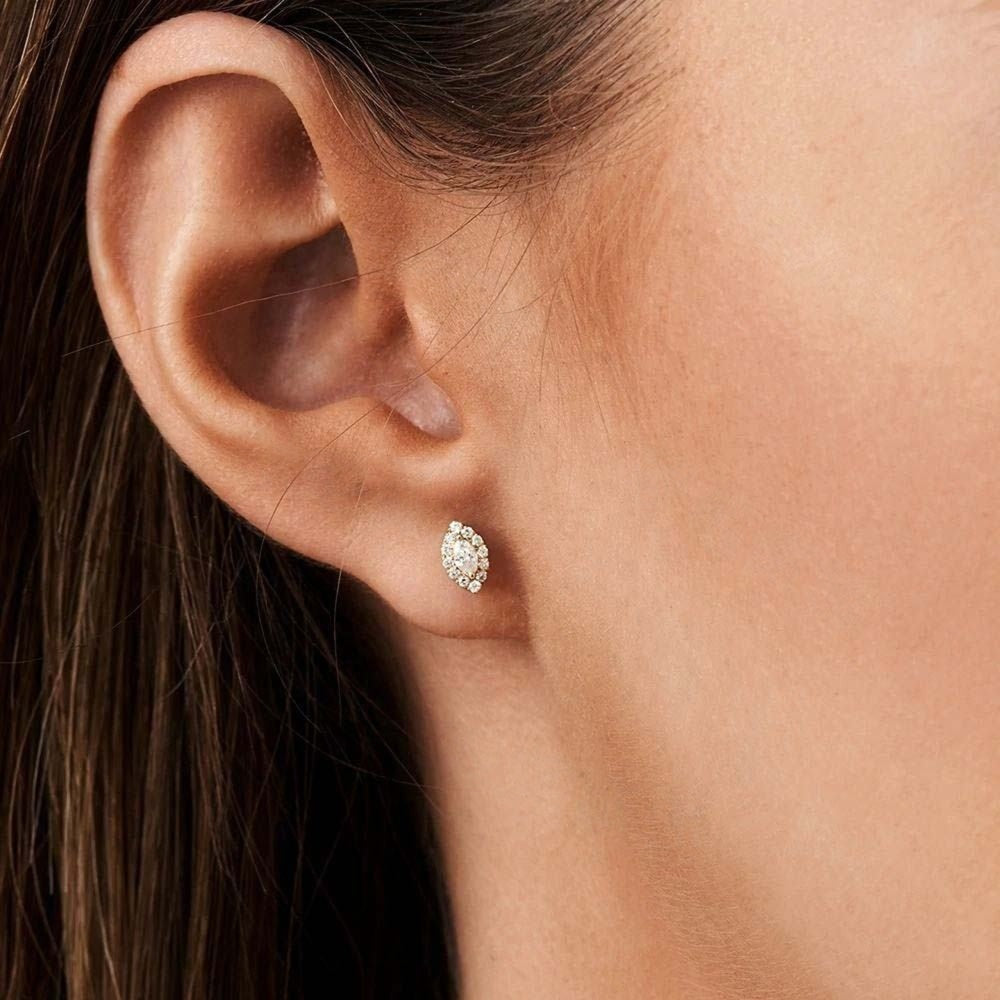 Isla Full Pave Diamond Earrings